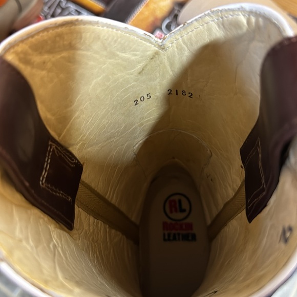 Rockin Leather Brand NEW in box size 6B women’s western cowboy boot Tooled - Picture 7 of 7